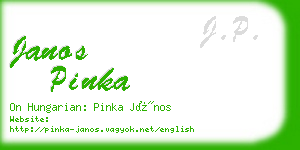 janos pinka business card